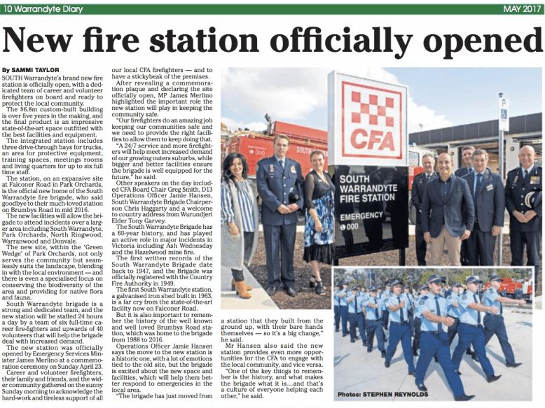 Wdiary 17 fire staton